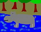 Diana (9) Romania 2004: "Hippo for "Animal Greetings" 